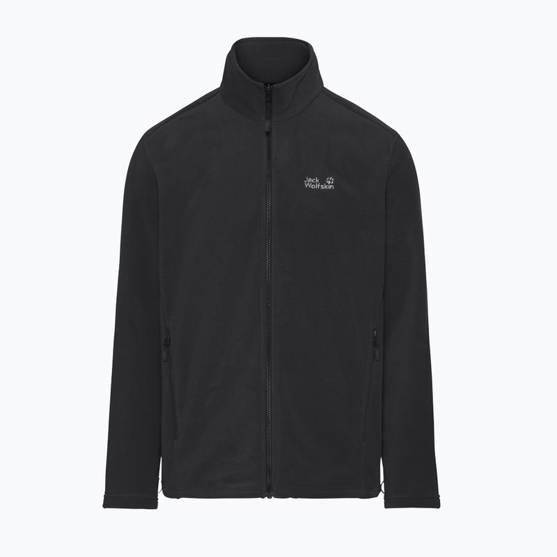 Кофта флісова чоловіча Jack Wolfskin Wild Rebel 200 Full Zip paw black 7