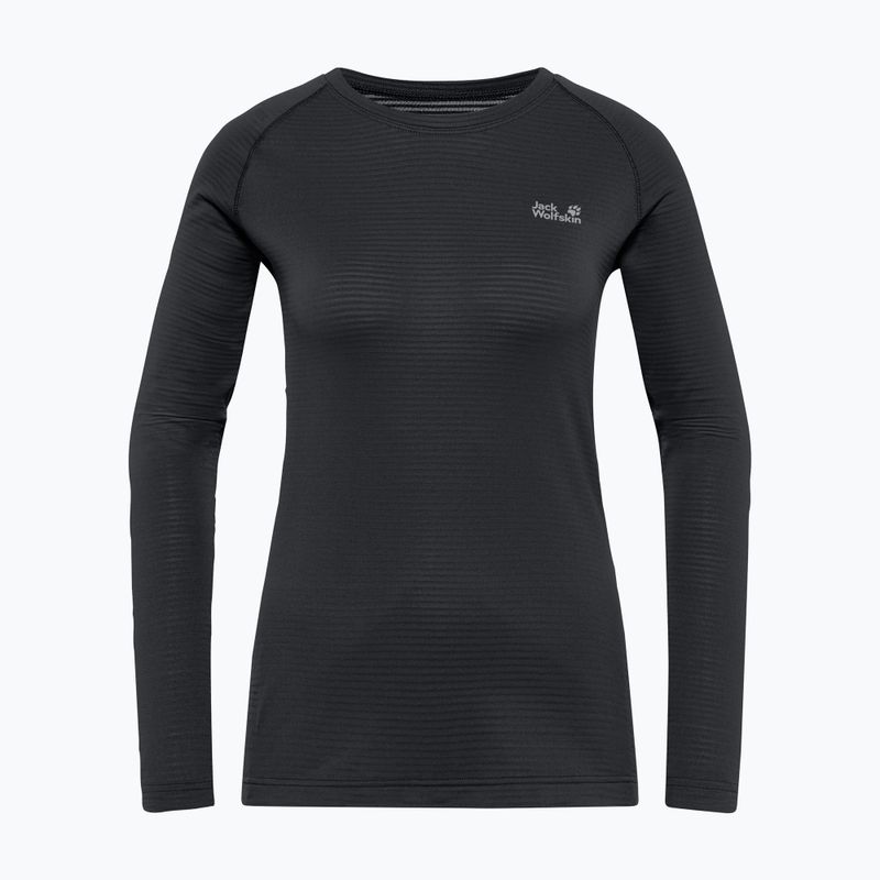 Кофта термоактивна жіноча Jack Wolfskin Infinite Warm LS black 3