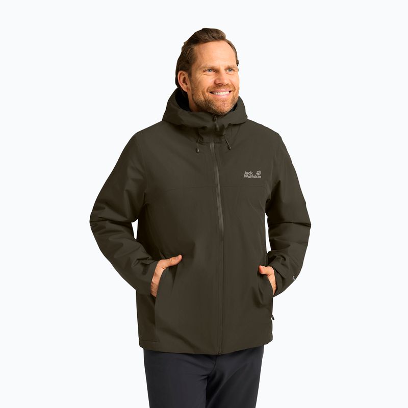 Куртка утеплена чоловіча Jack Wolfskin Wisper Ins obsidian moss