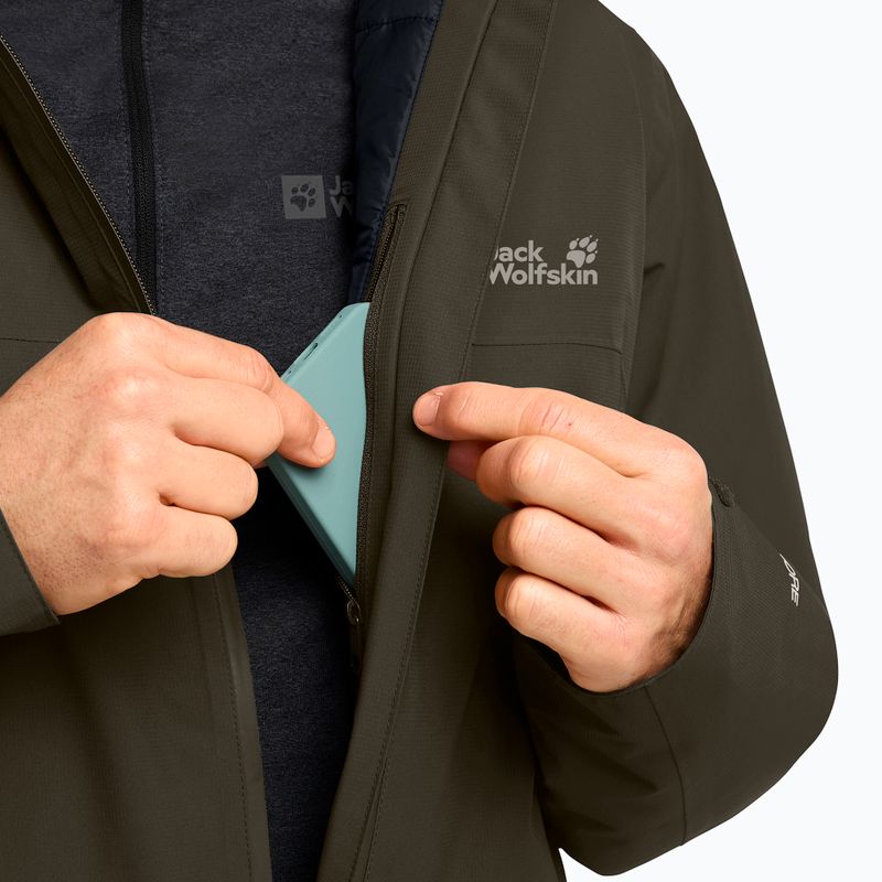 Куртка утеплена чоловіча Jack Wolfskin Wisper Ins obsidian moss 4