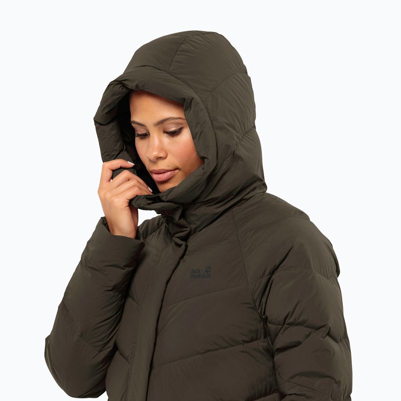 Пуховик жіночий Jack Wolfskin Marienplatz Coat obsidian moss 3