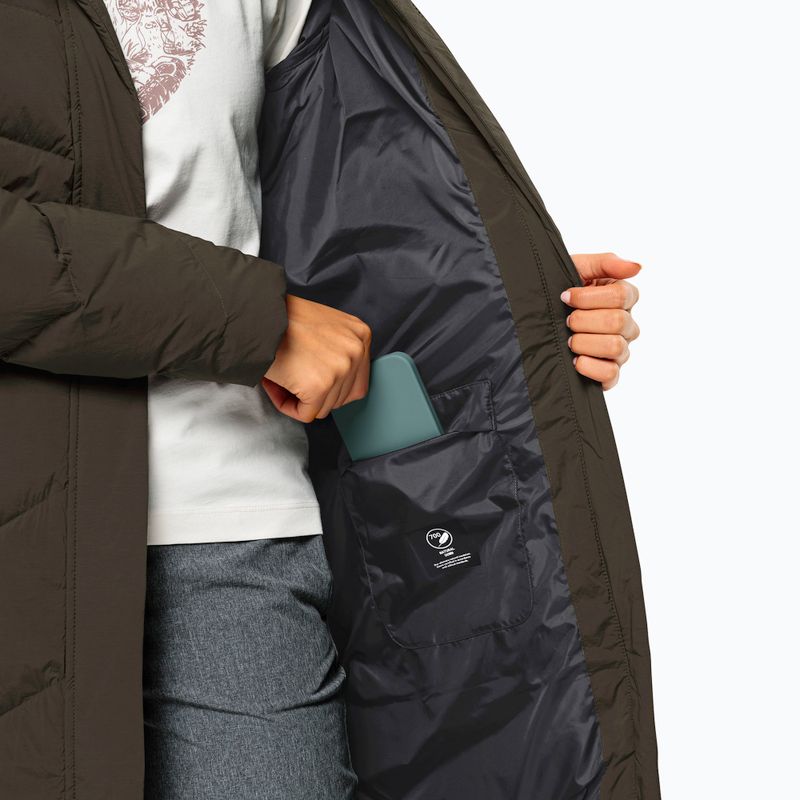 Пуховик жіночий Jack Wolfskin Marienplatz Coat obsidian moss 5