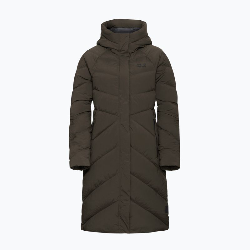 Пуховик жіночий Jack Wolfskin Marienplatz Coat obsidian moss 6