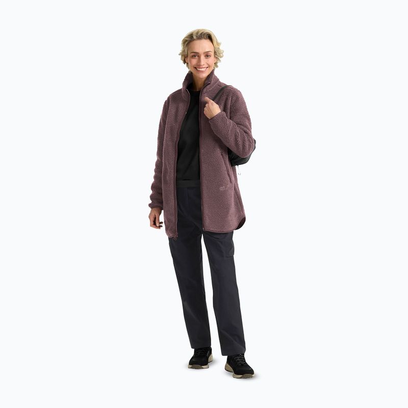 Кофта флісова жіноча Jack Wolfskin High Curl Coat sheer plum 2