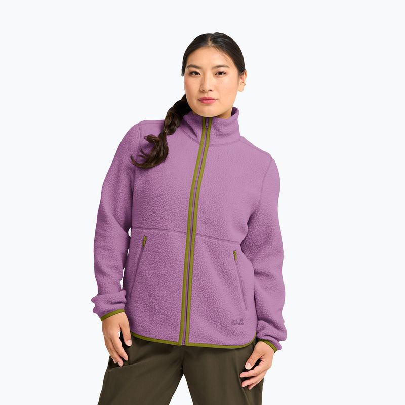 Кофта флісова жіноча Jack Wolfskin Lite Curl Full Zip vivid orchid