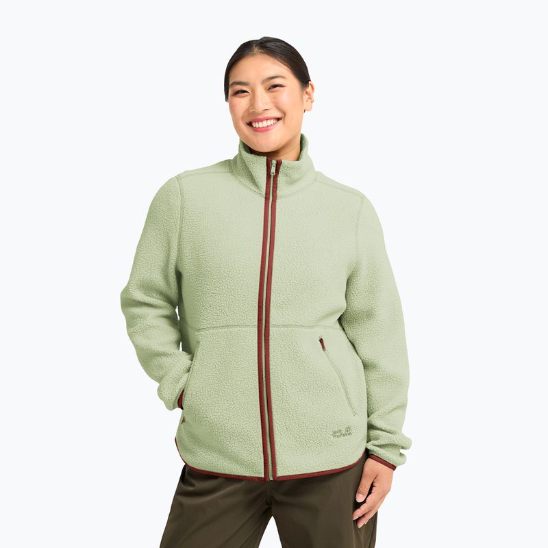 Кофта флісова жіноча Jack Wolfskin Lite Curl Full Zip melon