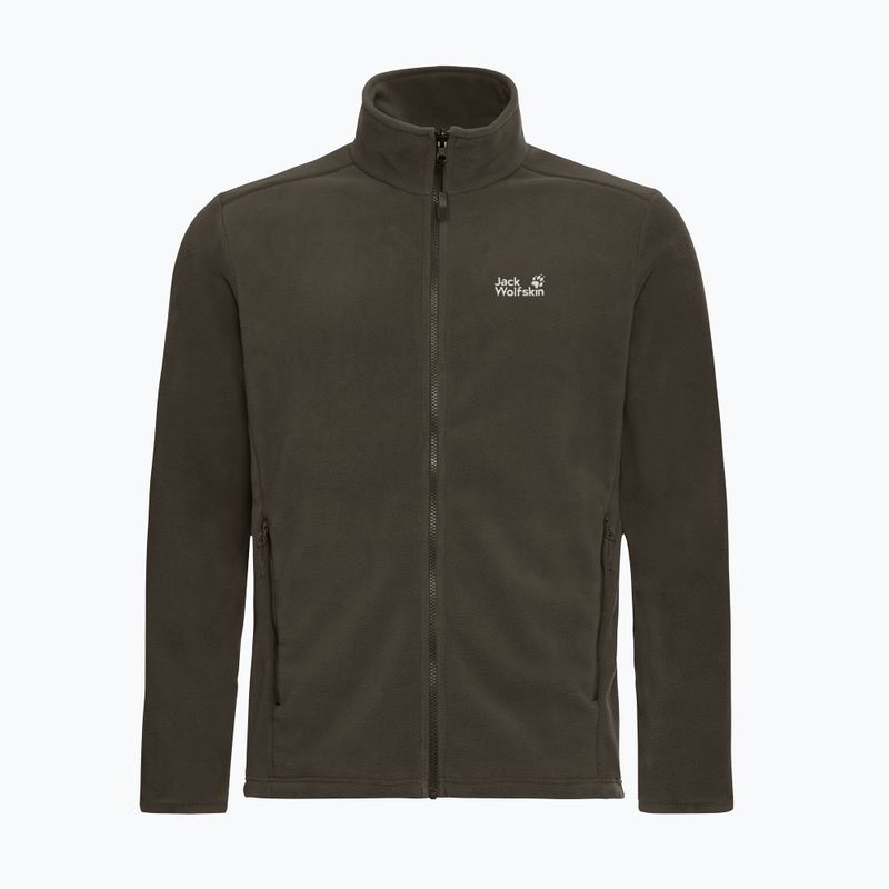 Кофта флісова чоловіча Jack Wolfskin Taunus 200 Full Zip obsidian moss 7
