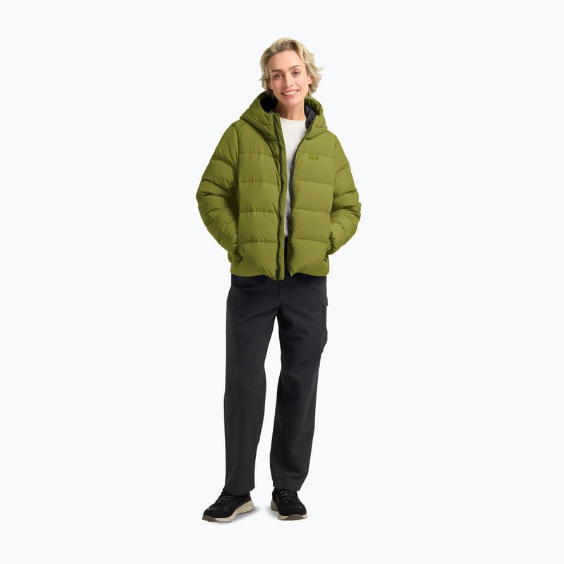Пуховик жіночий Jack Wolfskin Frozen Palace khaki green 2