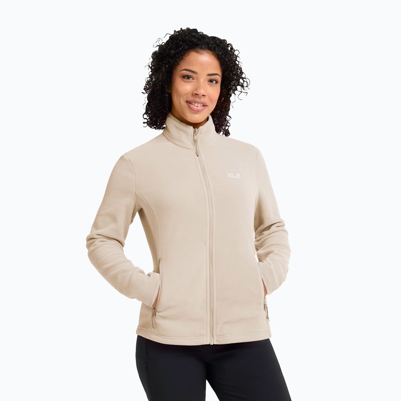 Кофта флісова жіноча Jack Wolfskin Taunus 100 Full Zip oyster