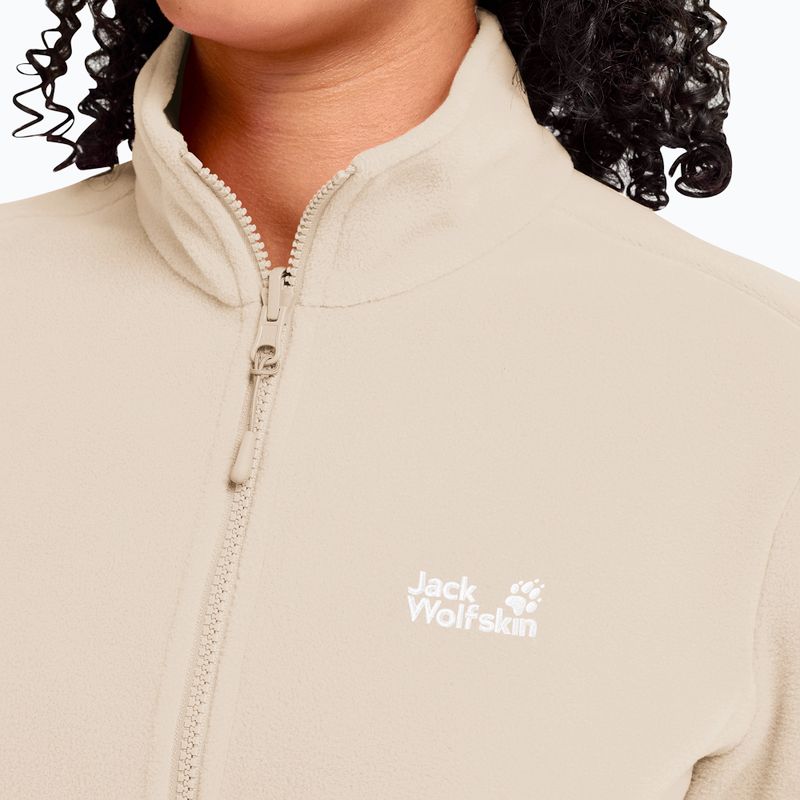 Кофта флісова жіноча Jack Wolfskin Taunus 100 Full Zip oyster 4