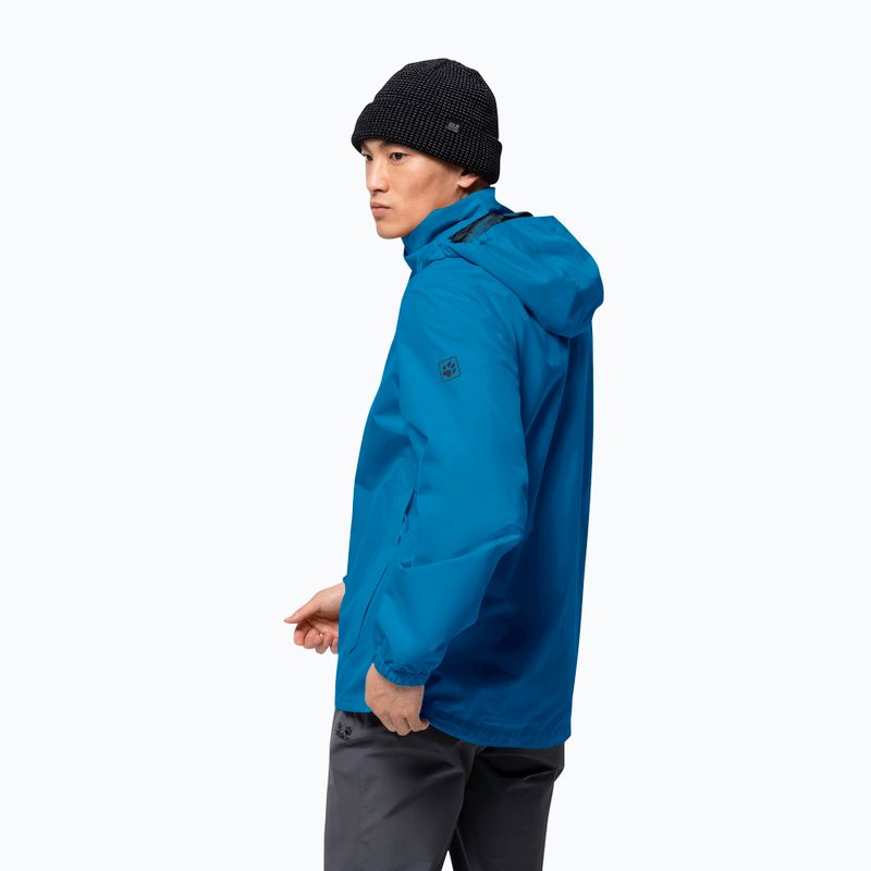 Куртка дощовик чоловіча Jack Wolfskin Stormy Point блакитна 1111141_1361 2