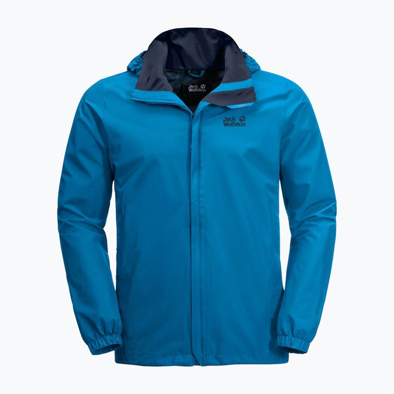 Куртка дощовик чоловіча Jack Wolfskin Stormy Point блакитна 1111141_1361 5