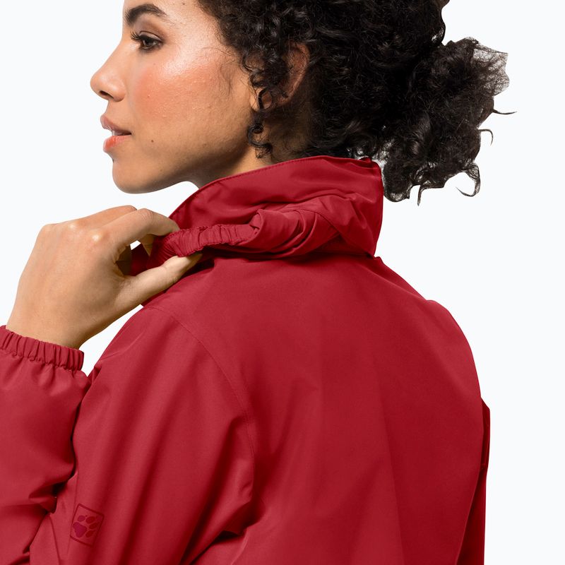 Куртка дощовик жіноча Jack Wolfskin Stormy Point червона 1111201_2178 4
