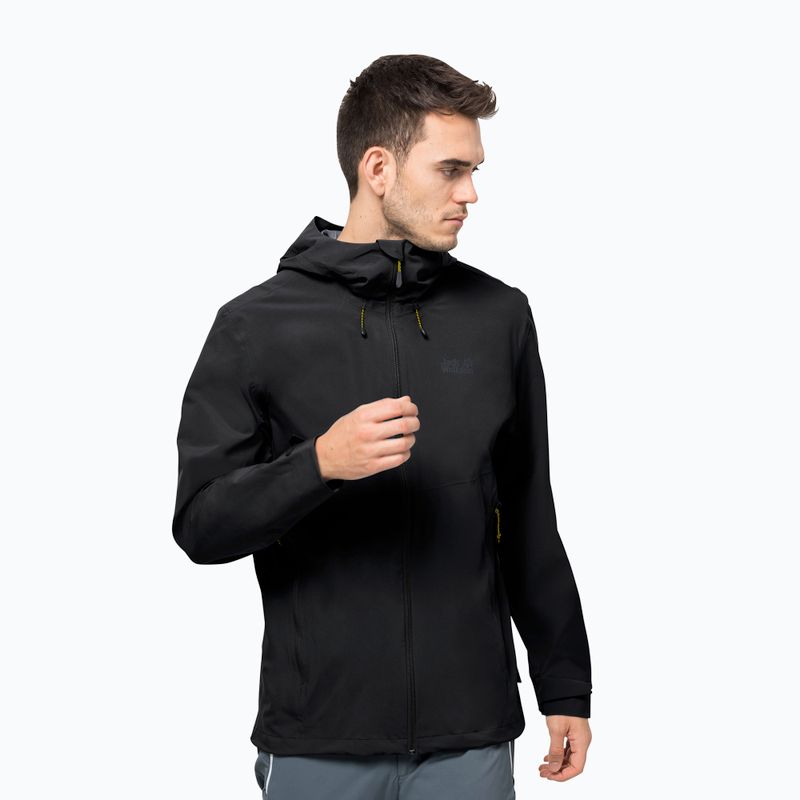 Куртка хардшел чоловіча Jack Wolfskin Highest Peak 2.5L чорна 1114961_6000