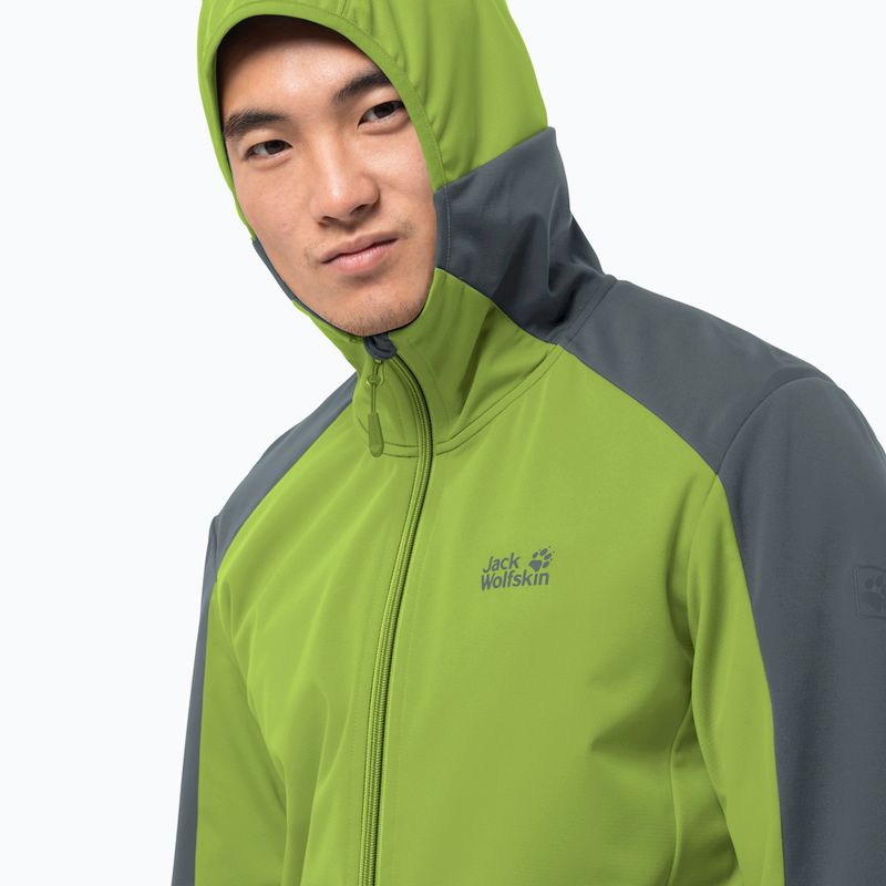 Куртка софтшел чоловіча Jack Wolfskin Go Hike зелена 1306921_4073 3