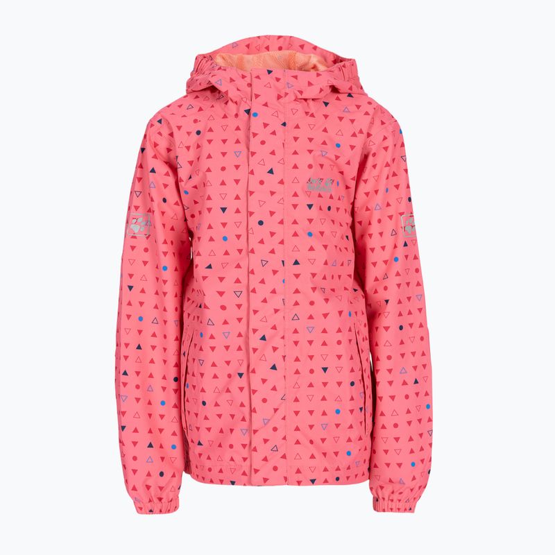 Курта дощовик дитяча Jack Wolfskin Tucan Dotted рожева 1608891_7669