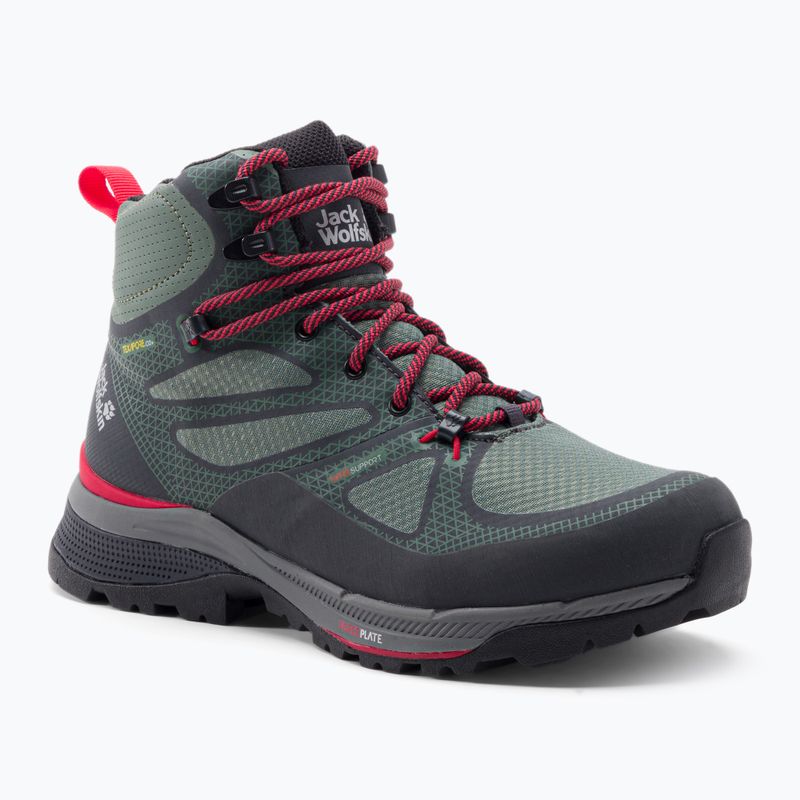 Черевики для трекінгу жіночі Jack Wolfskin Force Striker Texapore зелені 4038871_4175