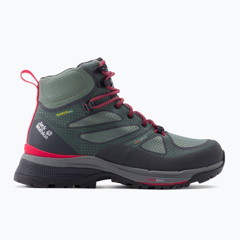 Черевики для трекінгу жіночі Jack Wolfskin Force Striker Texapore зелені 4038871_4175 2