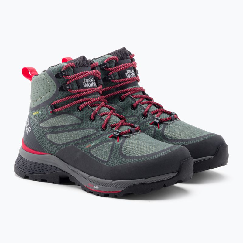 Черевики для трекінгу жіночі Jack Wolfskin Force Striker Texapore зелені 4038871_4175 5