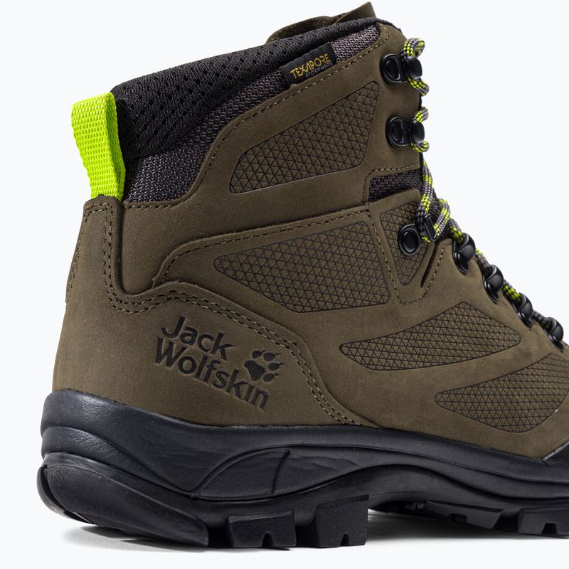 Черевики для трекінгу чоловічі Jack Wolfskin Rebellion Texapore Mid хакі 4051171 9