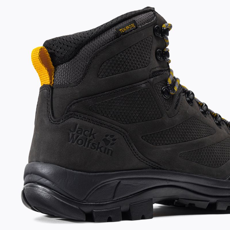 Черевики для трекінгу чоловічі Jack Wolfskin Rebellion Texapore Mid чорні 4051171 9