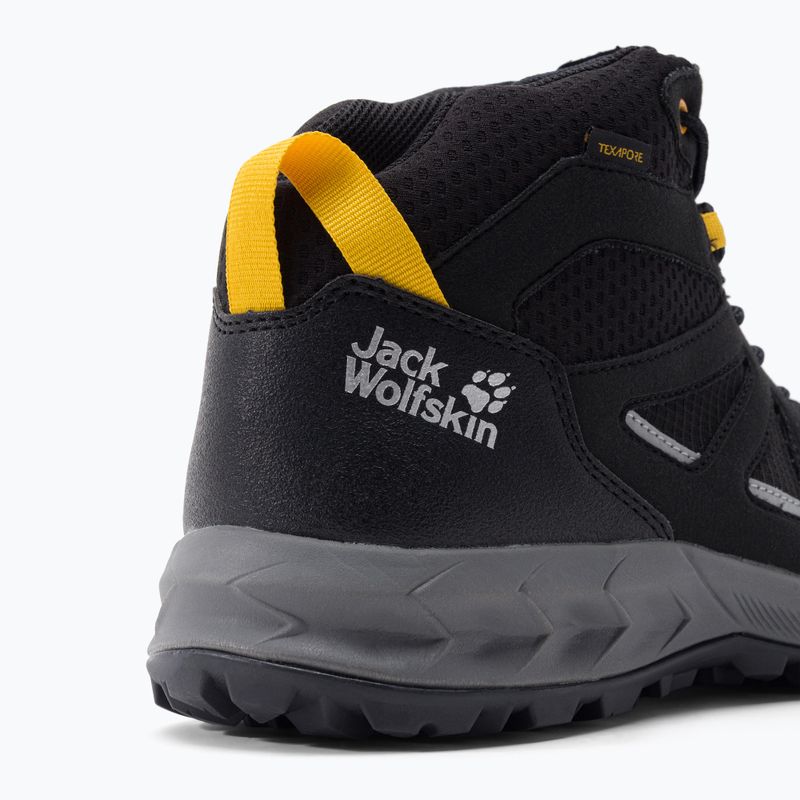 Черевики для трекінгу чоловіче Jack Wolfskin Woodland 2 Texapore Mid чорні 4051261_6055 7