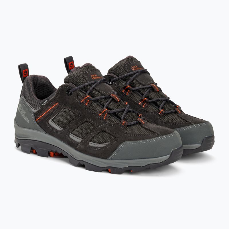 Черевики трекінгові чоловічі Jack Wolfskin Vojo 3 Texapore Low grey/orange 4