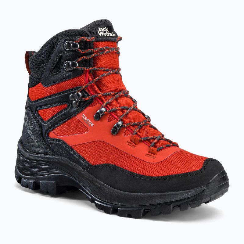 Черевики для трекінгу чоловічі Jack Wolfskin Rebellion Guide Texapore Mid помаранчеві 4053791