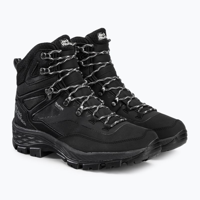 Черевики для трекінгу чоловічі Jack Wolfskin Rebellion Guide Texapore Mid чорні 4053791 5