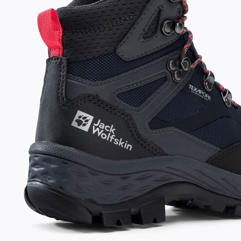 Черевики для трекінгу жіночі Jack Wolfskin Rebellion Guide Texapore Mid чорно-блакитні 4053801 8