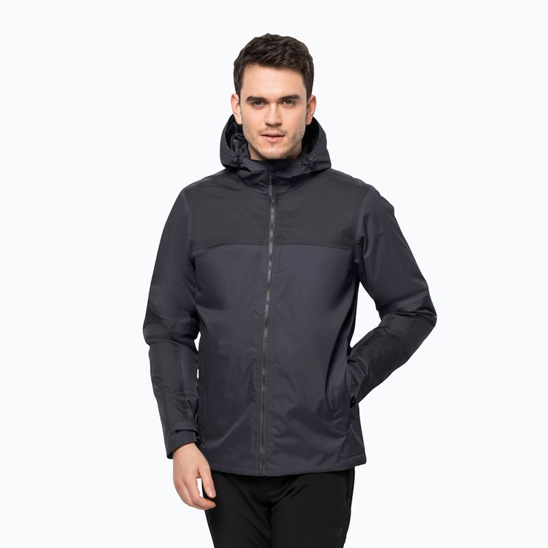 Куртка зимова чоловіча Jack Wolfskin Jasper Ins сіра 1114321_6230