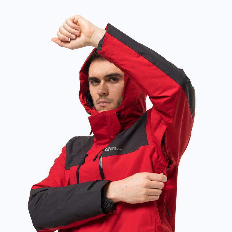Куртка дощовик чоловіча Jack Wolfskin Jasper червона 1115261_2206_002 7