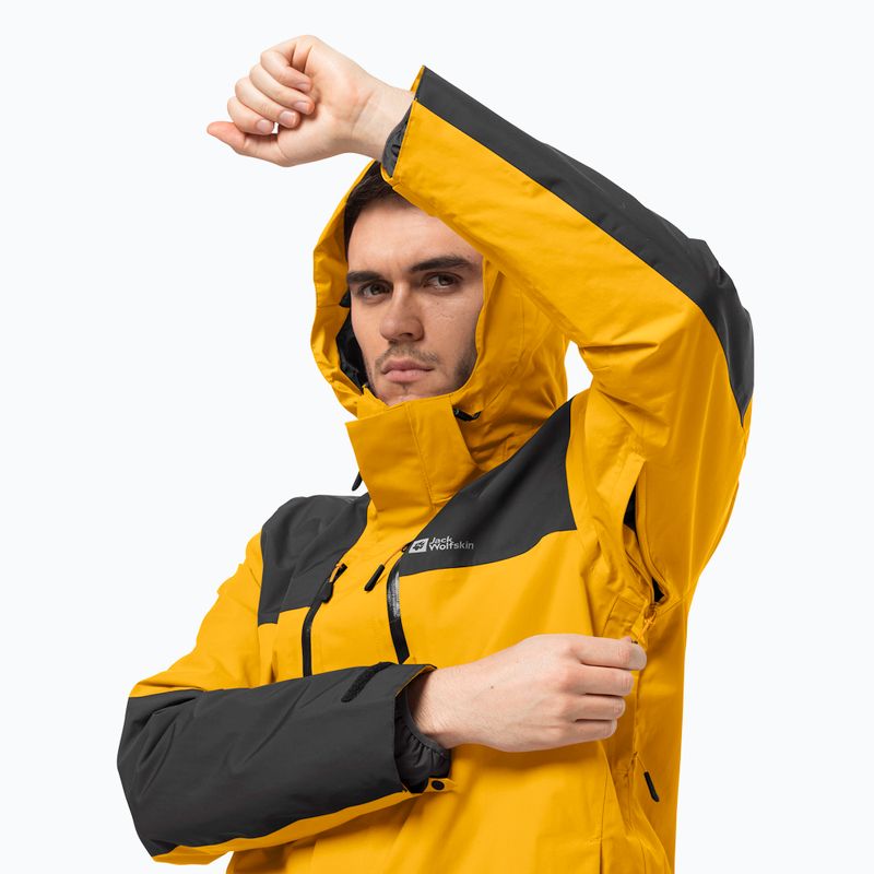 Куртка дощовик чоловіча Jack Wolfskin Jasper жовта 1115261_3802_002 7