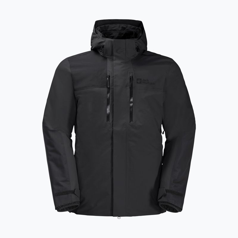 Куртка дощовик чоловіча Jack Wolfskin Jasper чорна 1115261_6000_006 7