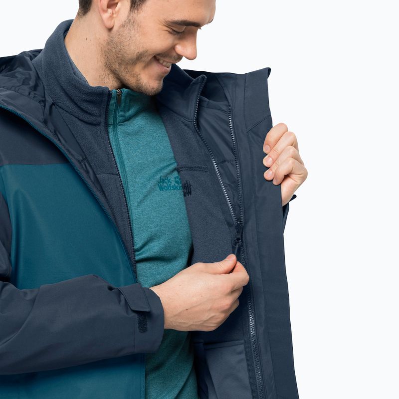 Куртка 3в1 чоловіча Jack Wolfskin Taubenberg блакитна 1115311_4133_006 8