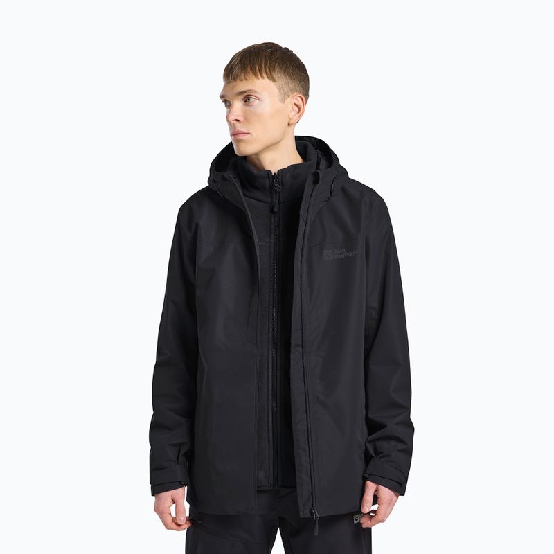 Чоловіча куртка 3в1 Jack Wolfskin Taubenberg 3In1 чорна 4