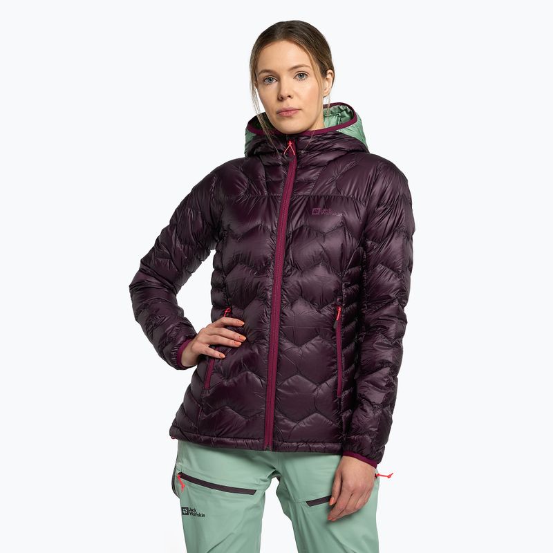 Куртка для скітуру жіноча Jack Wolfskin Alpspitze Down Hoody фіолетова 1206791_2042