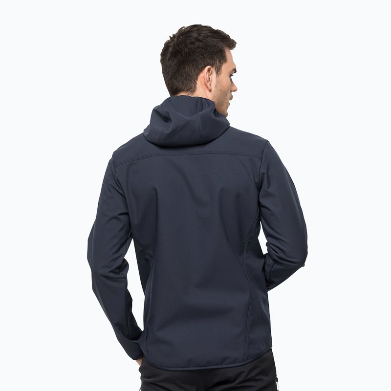 Куртка софтшел чоловіча Jack Wolfskin Bornberg Hoody синя 1307471_1010 2