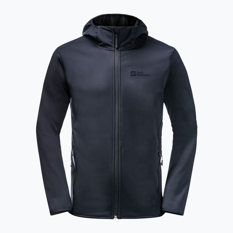 Куртка софтшел чоловіча Jack Wolfskin Bornberg Hoody синя 1307471_1010 6