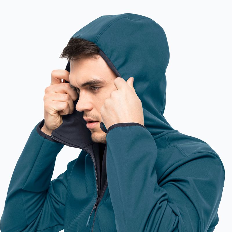 Куртка софтшел чоловіча Jack Wolfskin Bornberg Hoody блакитна 1307471_4133 4