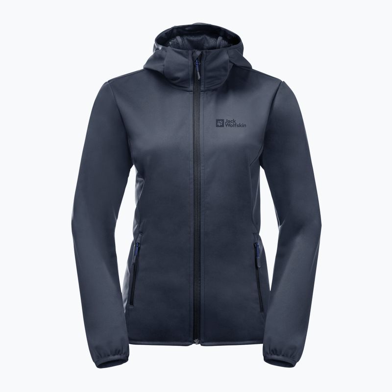 Куртка софтшел жіноча Jack Wolfskin Windhain Hoody синя 1307481_1010 9