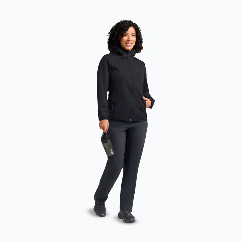 Куртка софтшелл жіноча Jack Wolfskin Windhain Hoody black 2