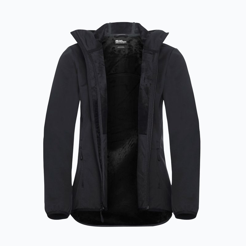 Куртка софтшелл жіноча Jack Wolfskin Windhain Hoody black 10