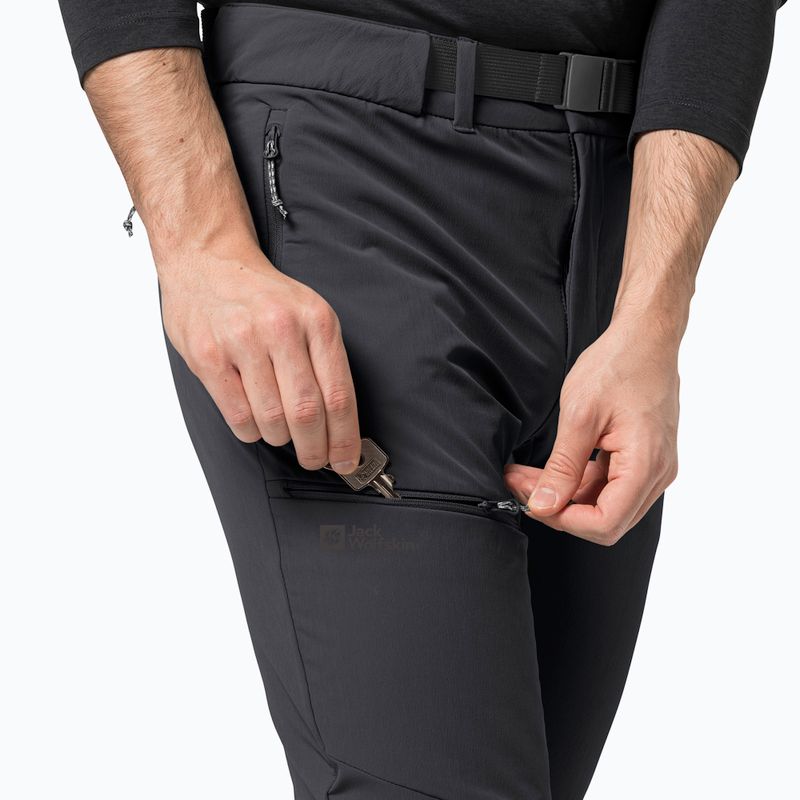 Штани софтшел чоловічі Jack Wolfskin Holdsteig чорні 1507571 4