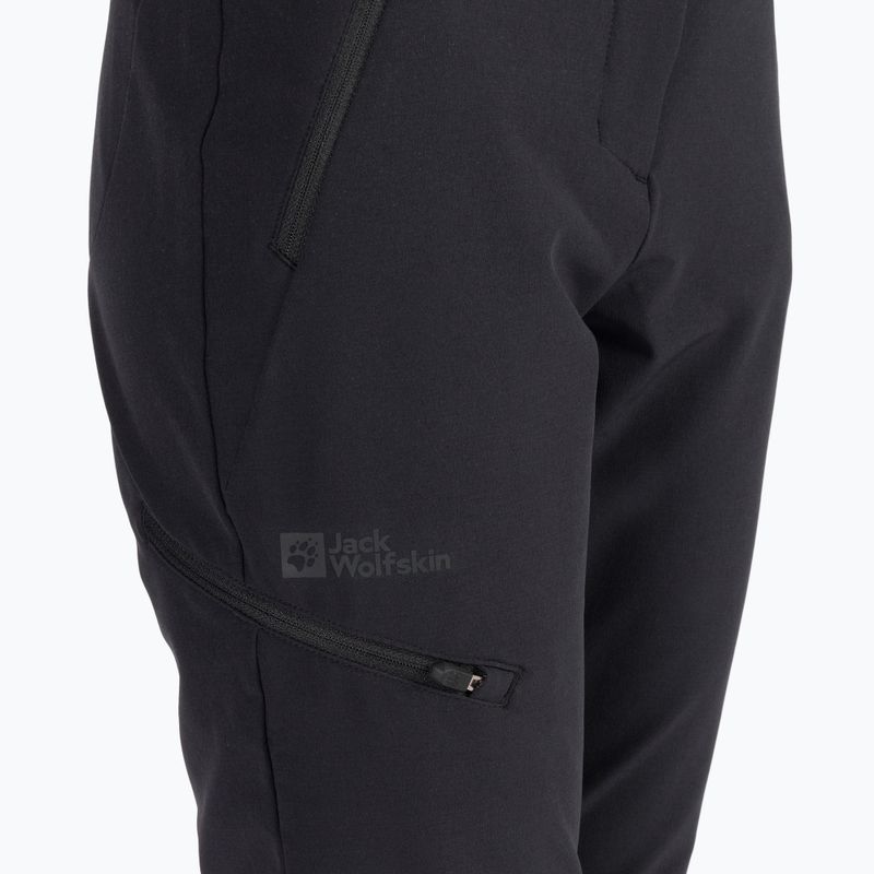 Штани софтшел жіночі Jack Wolfskin Geigelstein чорні 1507731 5