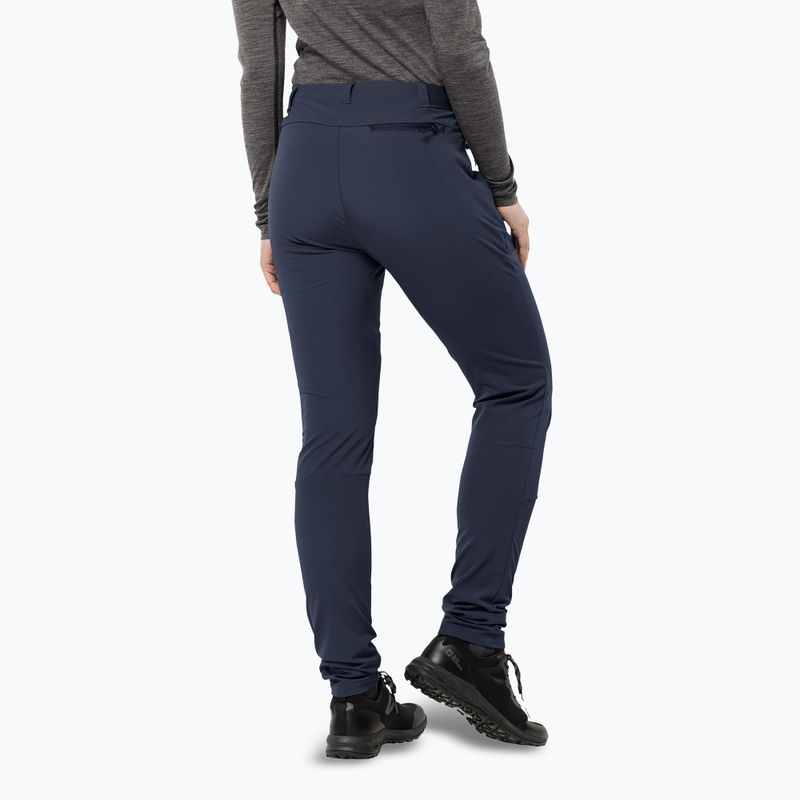 Штани софтшел жіночі Jack Wolfskin Geigelstein Slim night blue 2