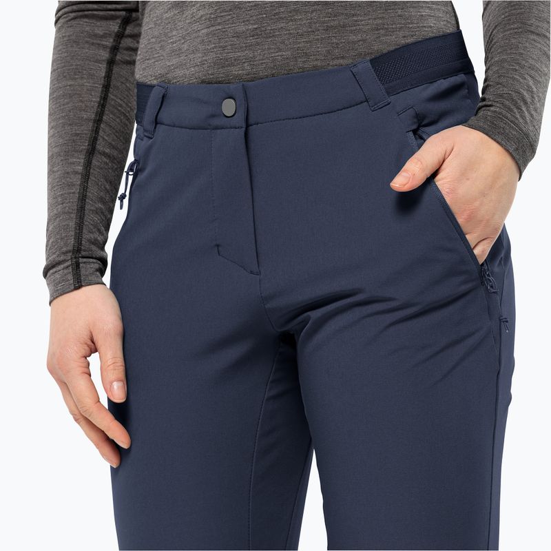 Штани софтшел жіночі Jack Wolfskin Geigelstein Slim night blue 3