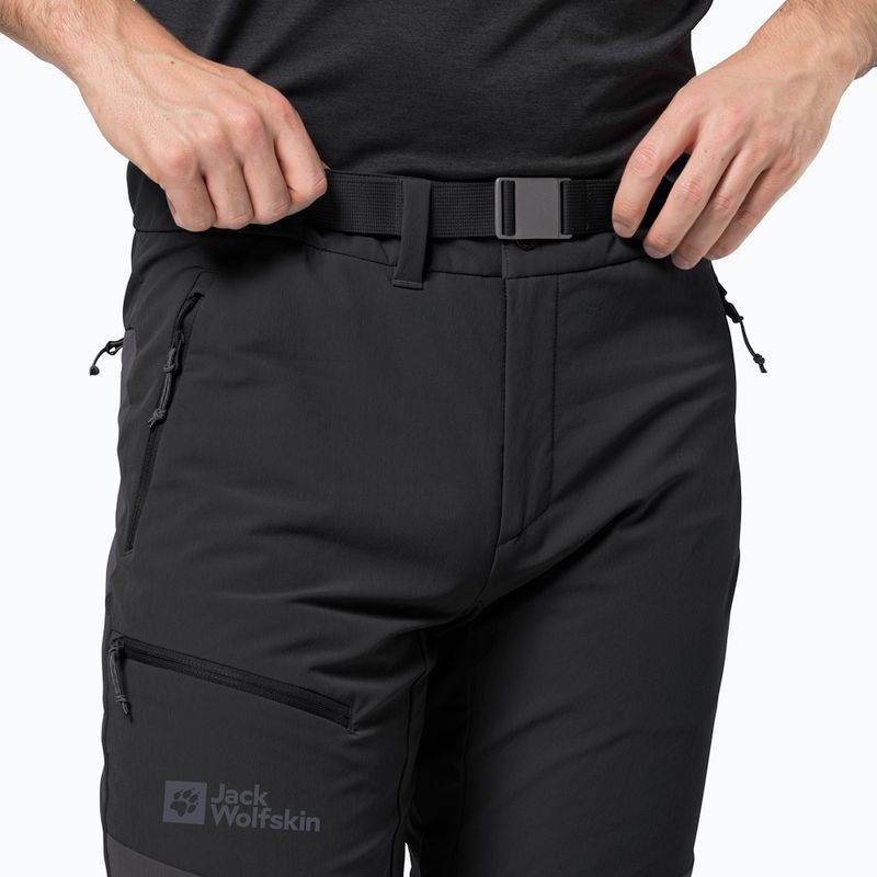 Штани софтшел чоловічі Jack Wolfskin Ziegspitz чорні 1507841 3