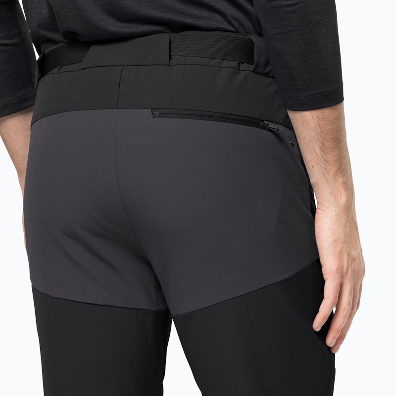 Штани софтшел чоловічі Jack Wolfskin Ziegspitz чорні 1507841 4