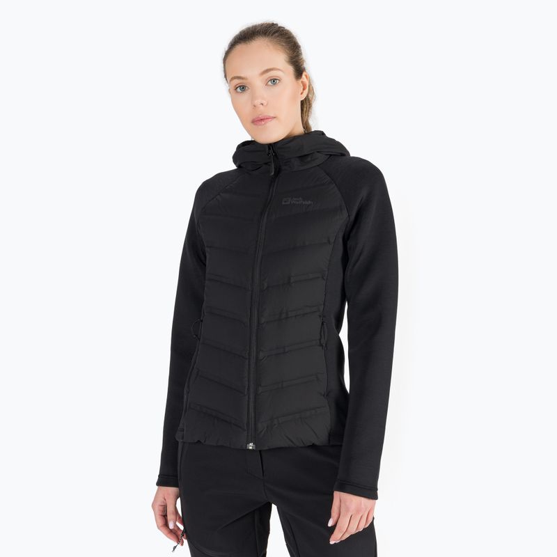 Гібридна куртка жіноча Jack Wolfskin Tasman Down Hybrid чорна 1707273_6000_005